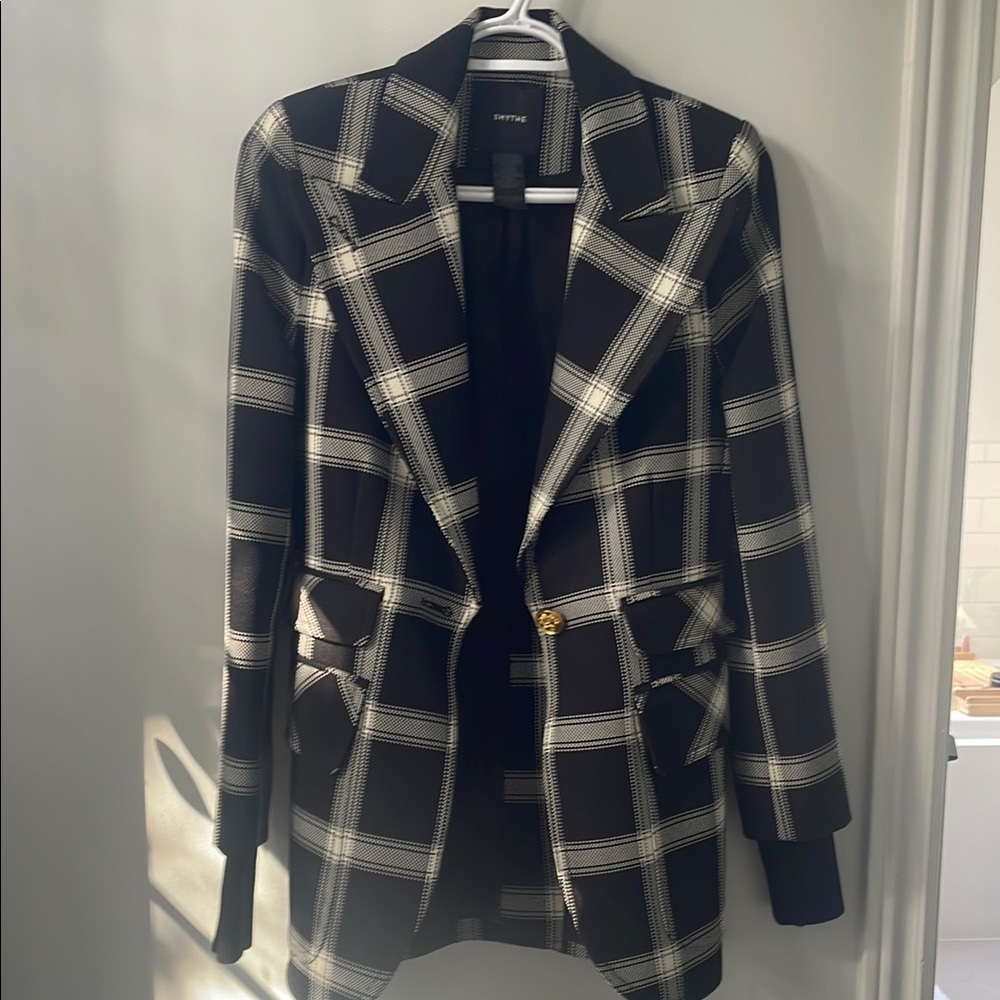 Smythe Black and White Checkered Blazer